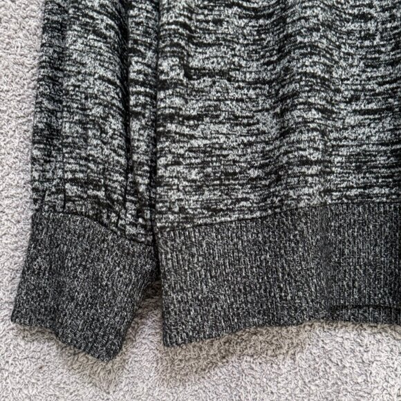 GAP Softspun Blouson Sleeve V-Neck Top Marled Marled Black - Picture 3 of 7